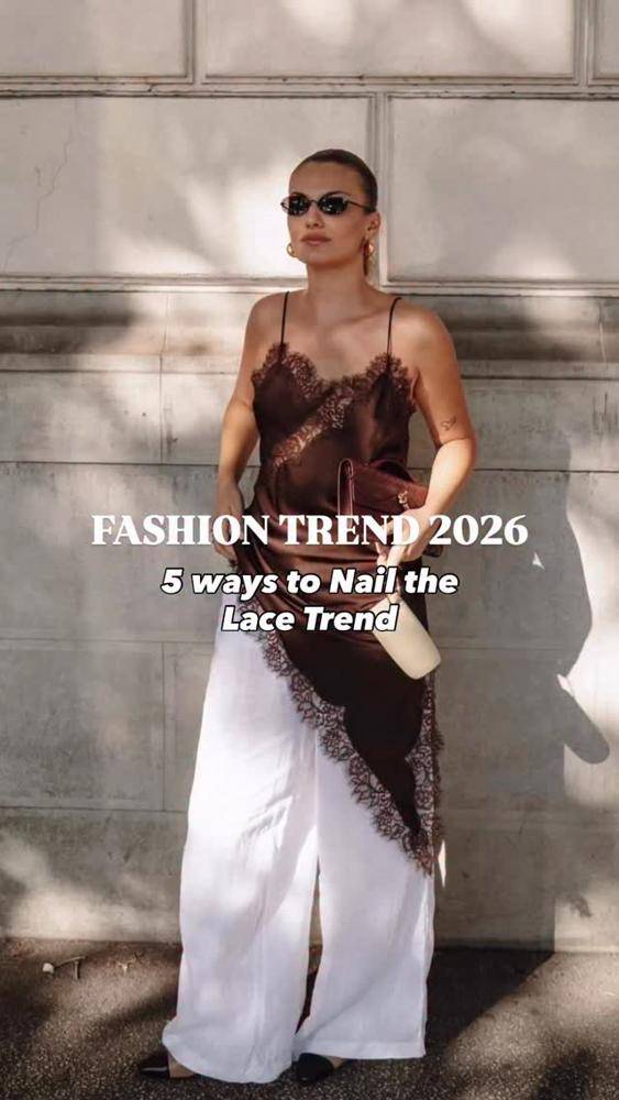 19 Satin Lace Asymmetric Top Outfits Image