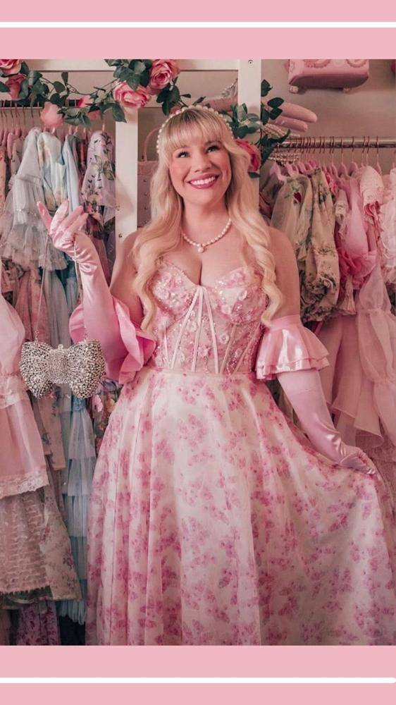 22 Satin Lace Pink Dress Outfits Image