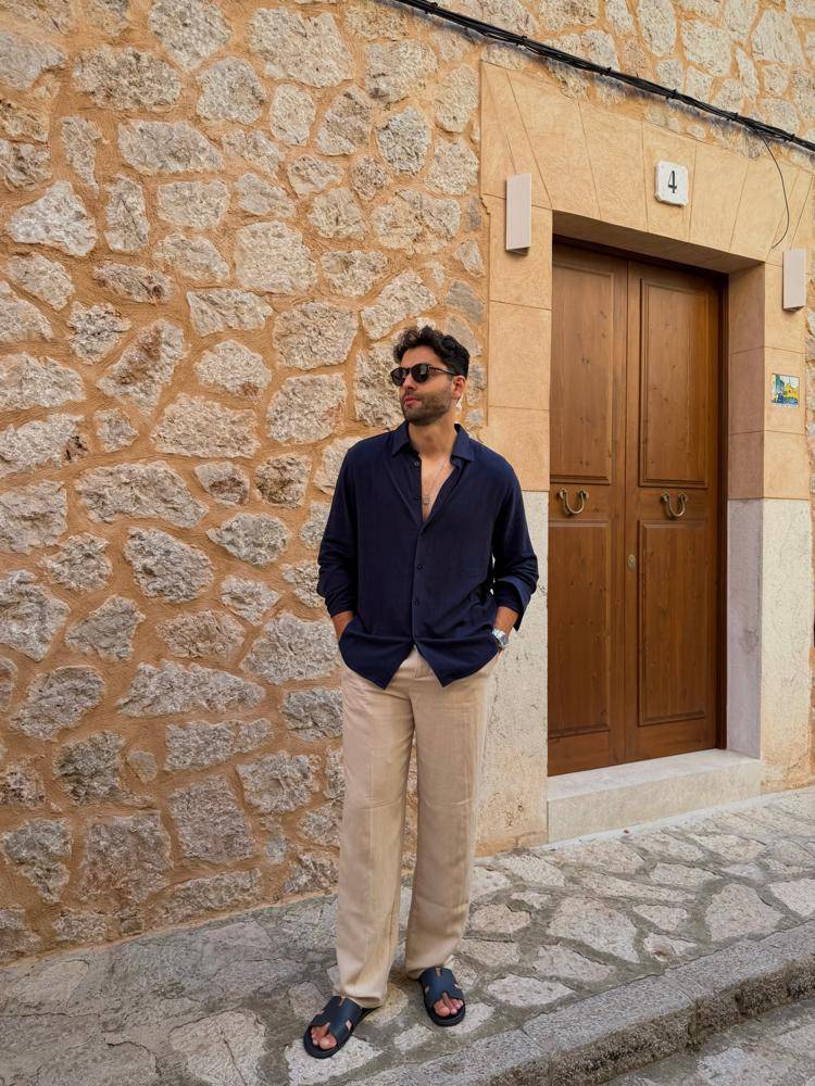 19 Navy Linen Pants Outfit Ideas Image