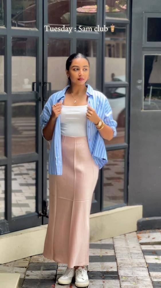 27 Satin Lace Skirt Outfits Ideas Image