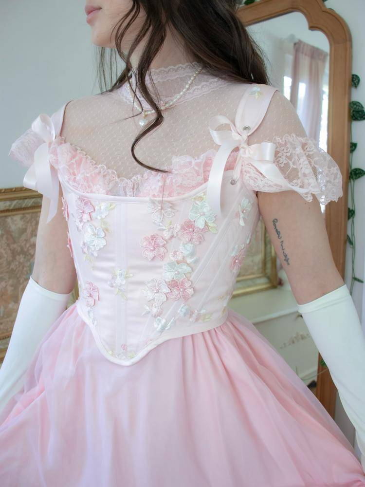 22 Satin Lace Pink Dress Outfits Image