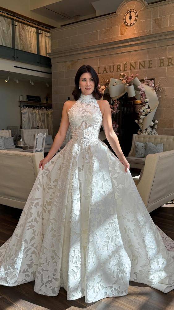 27 Satin Lace Pearl Wedding Dress Outfits Image
