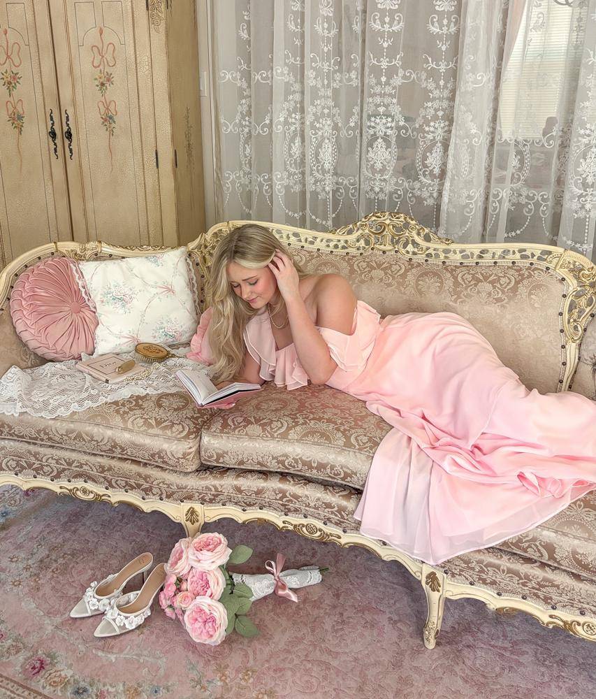 22 Satin Lace Pink Dress Outfits Image