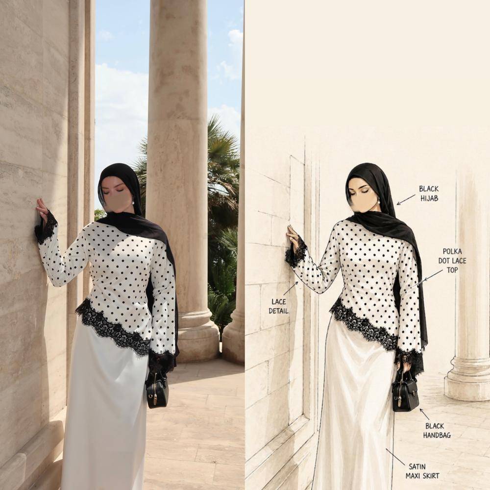 23 Satin Lace Polka Dots Outfits Image