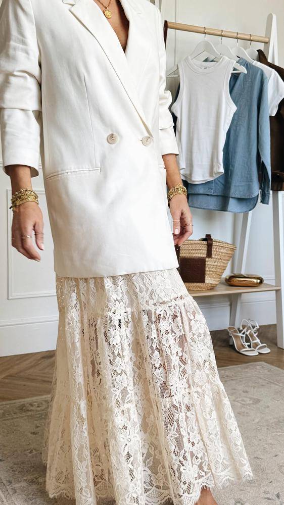 27 Satin Lace Skirt Outfits Ideas Image
