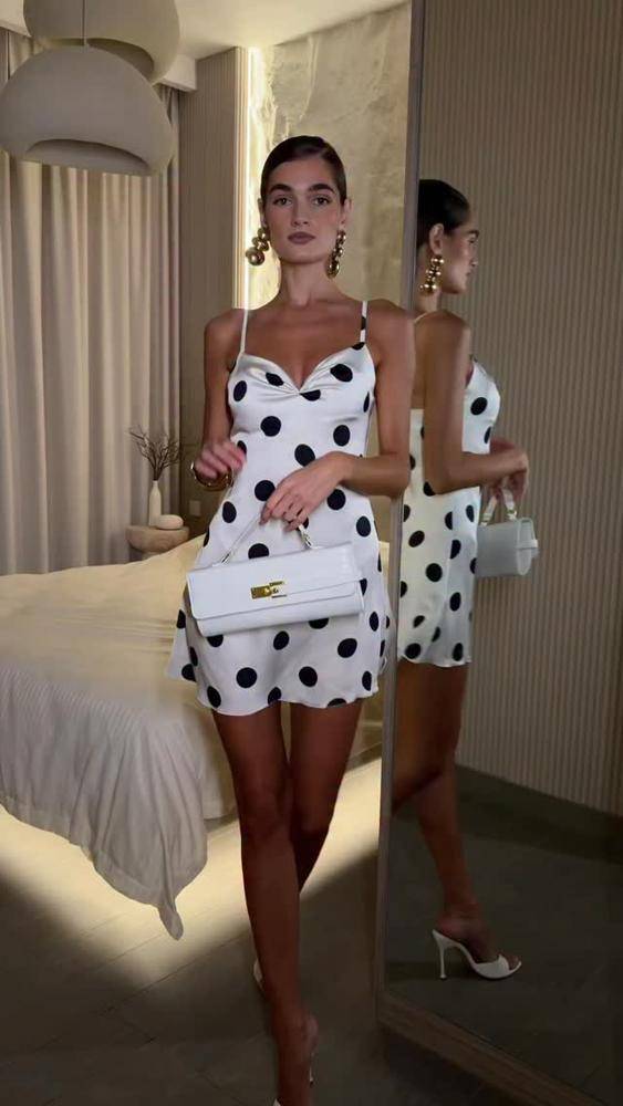 23 Satin Lace Polka Dots Outfits Image