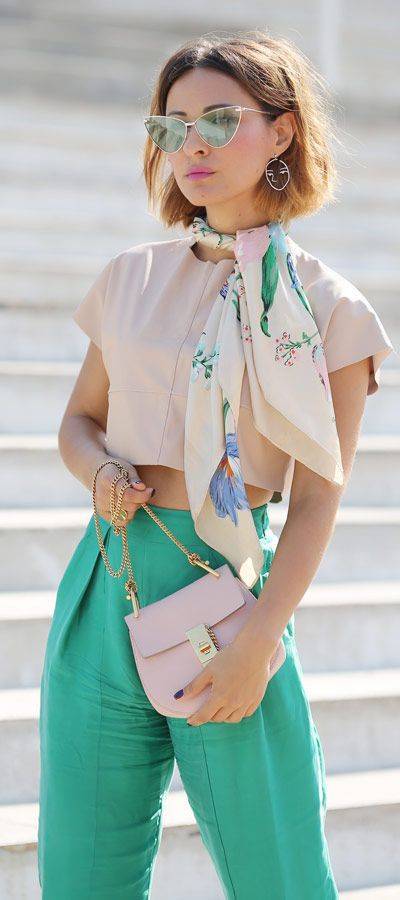 21 Silk Scarf Outfit Ideas Image