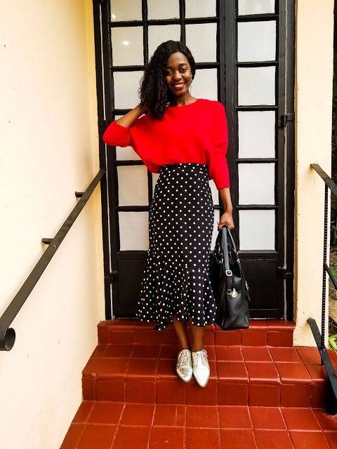 25 White Polka Dot Skirt Outfits Image