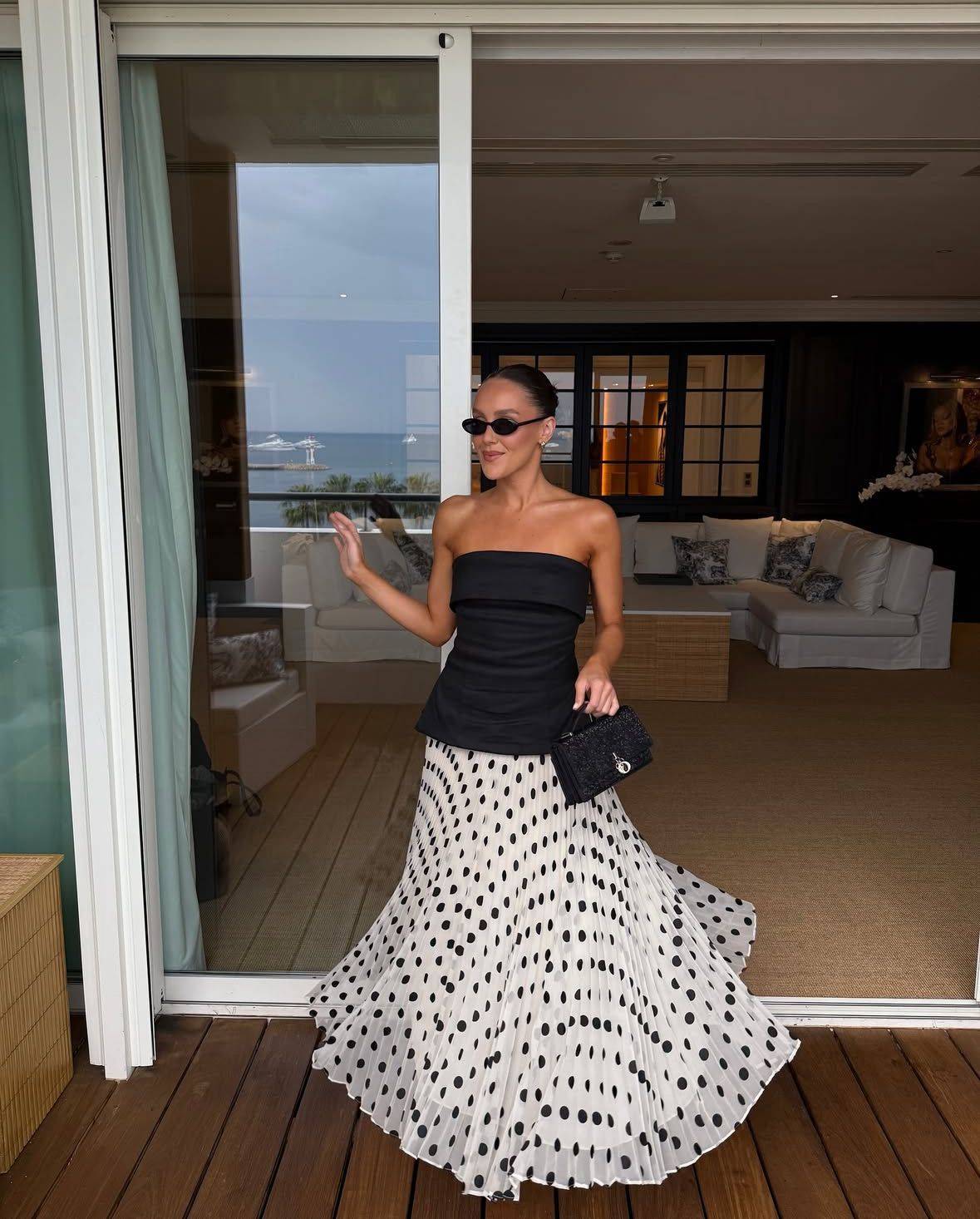 25 White Polka Dot Skirt Outfits Image