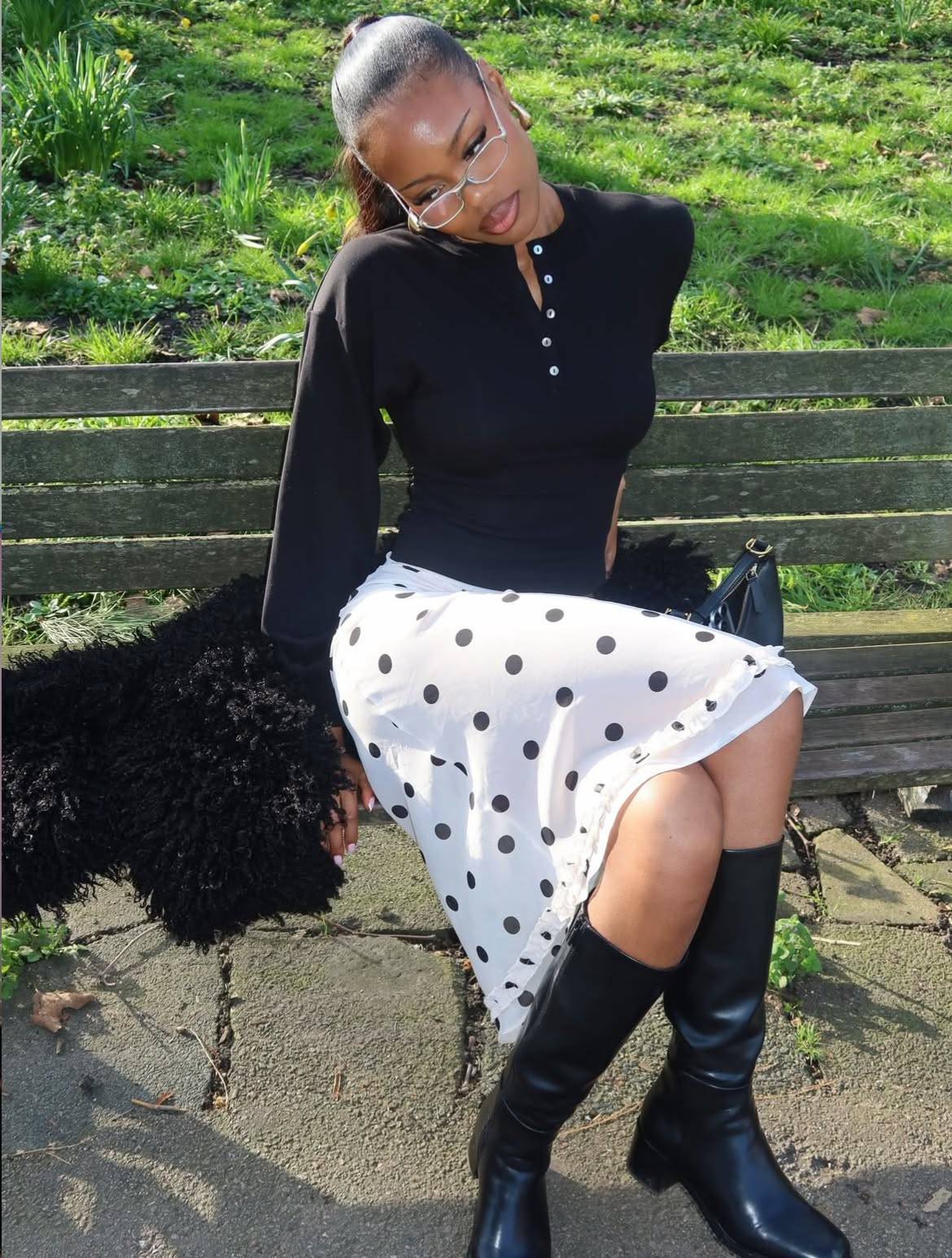 25 White Polka Dot Skirt Outfits Image