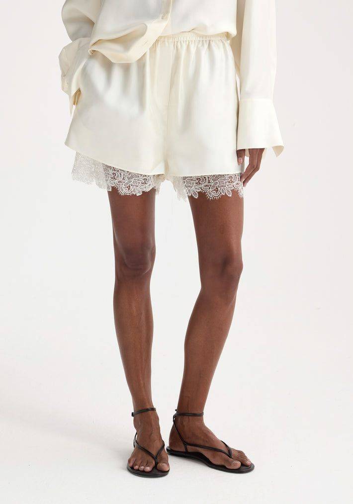 11 Cream Lace Trim Shorts Outfits Image