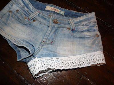 18 Blue Lace Trim Shorts Outfits Image