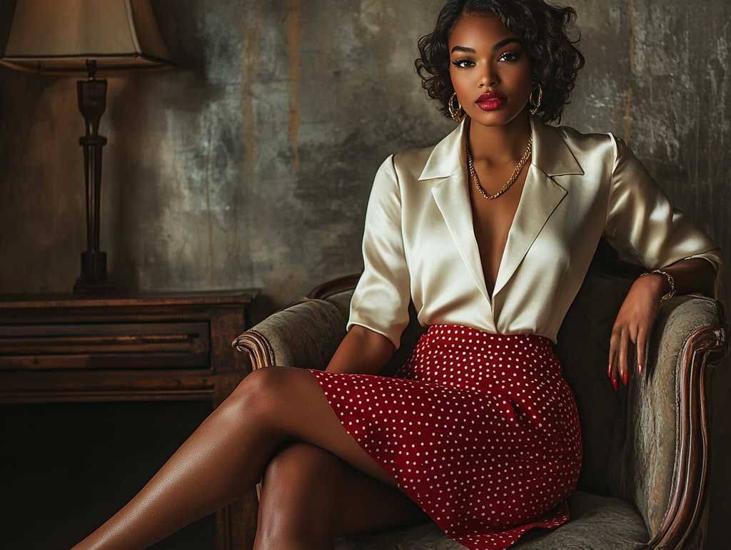 29 Brown Polka Dot Skirt Outfits Image