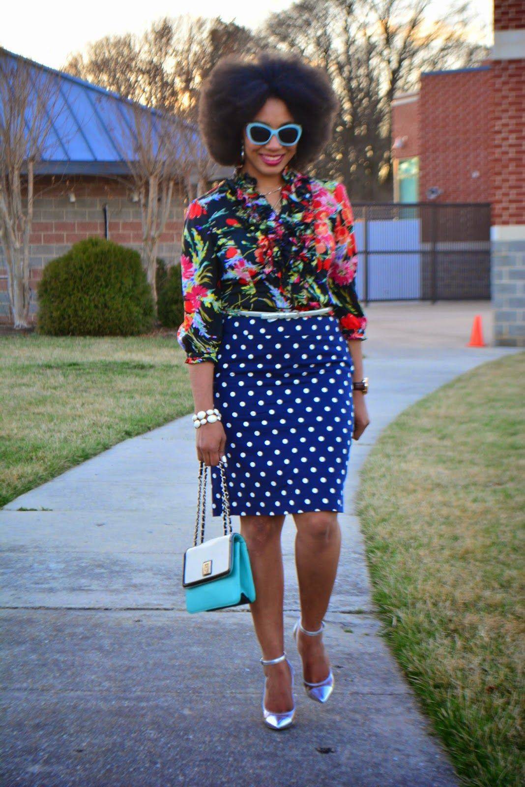 28 Blue Polka Dot Skirt Outfits Image