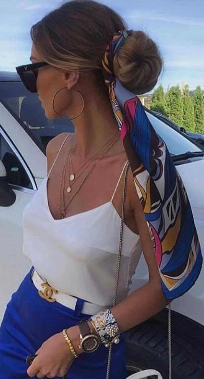 21 Silk Scarf Outfit Ideas Image