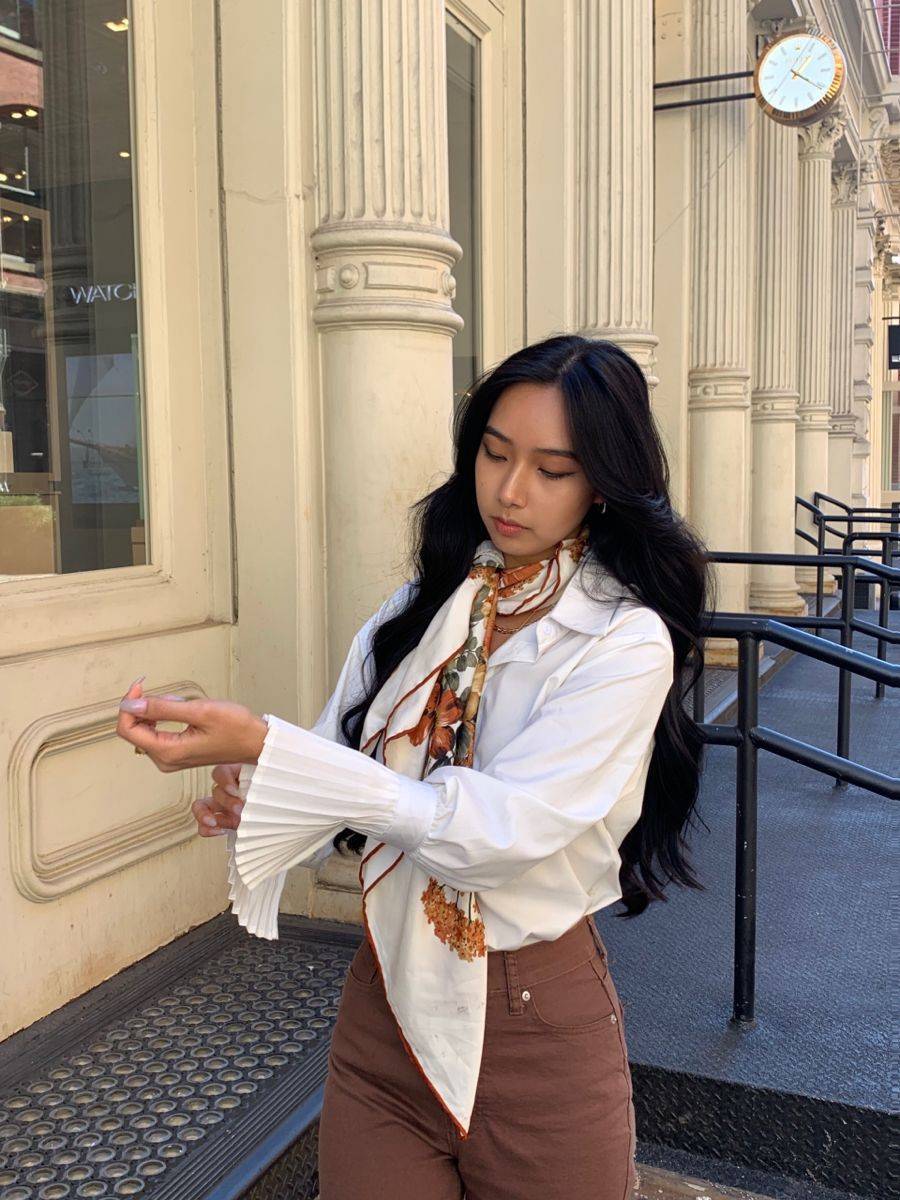 21 Silk Scarf Outfit Ideas Image