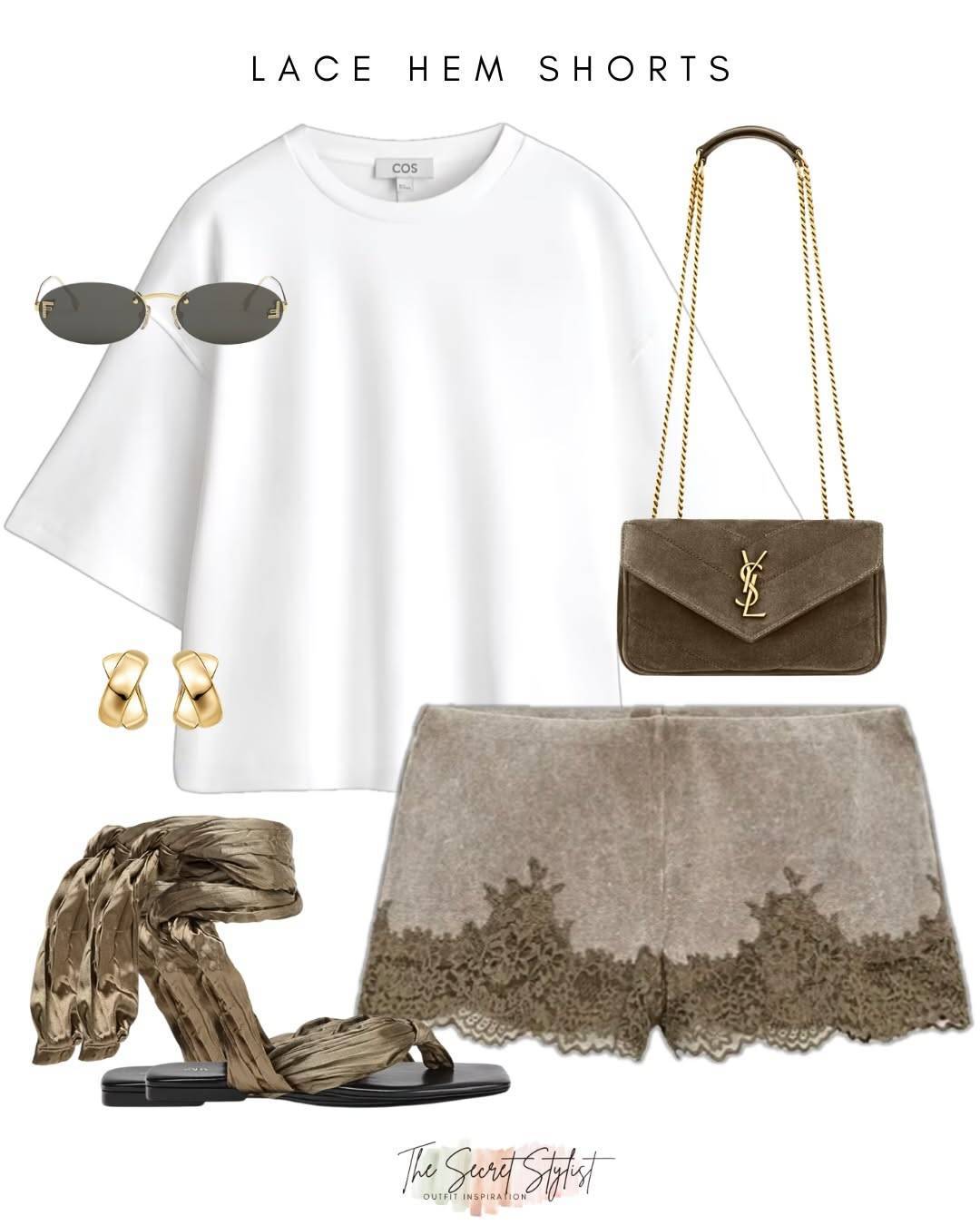 18 Blue Lace Trim Shorts Outfits Image