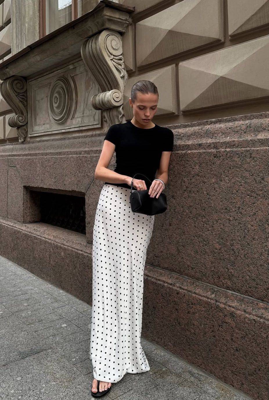 25 White Polka Dot Skirt Outfits Image