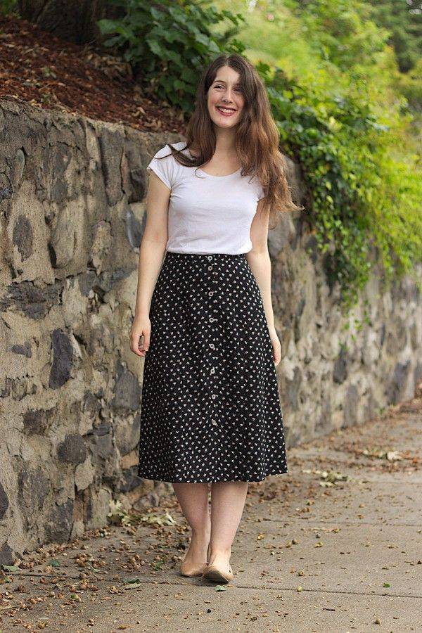 29 Brown Polka Dot Skirt Outfits Image