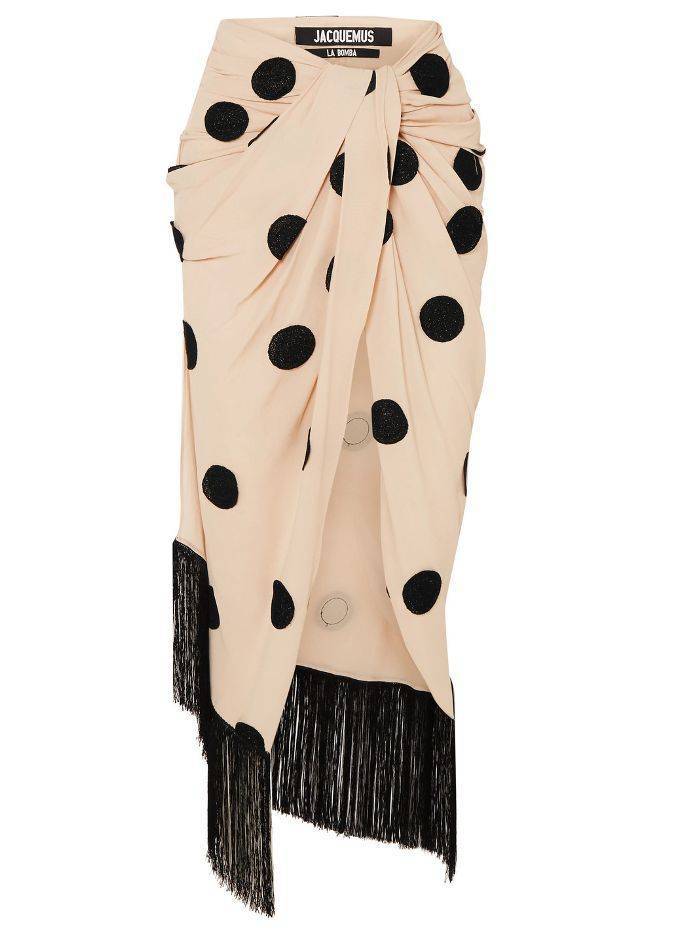 21 Cream Polka Dot Skirt Outfits Image