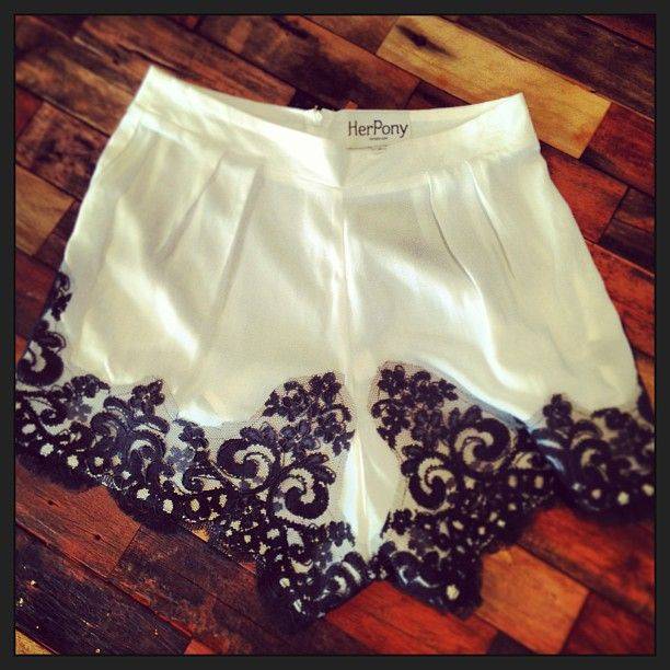 18 Blue Lace Trim Shorts Outfits Image