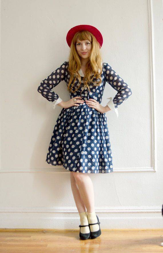 28 Blue Polka Dot Skirt Outfits Image