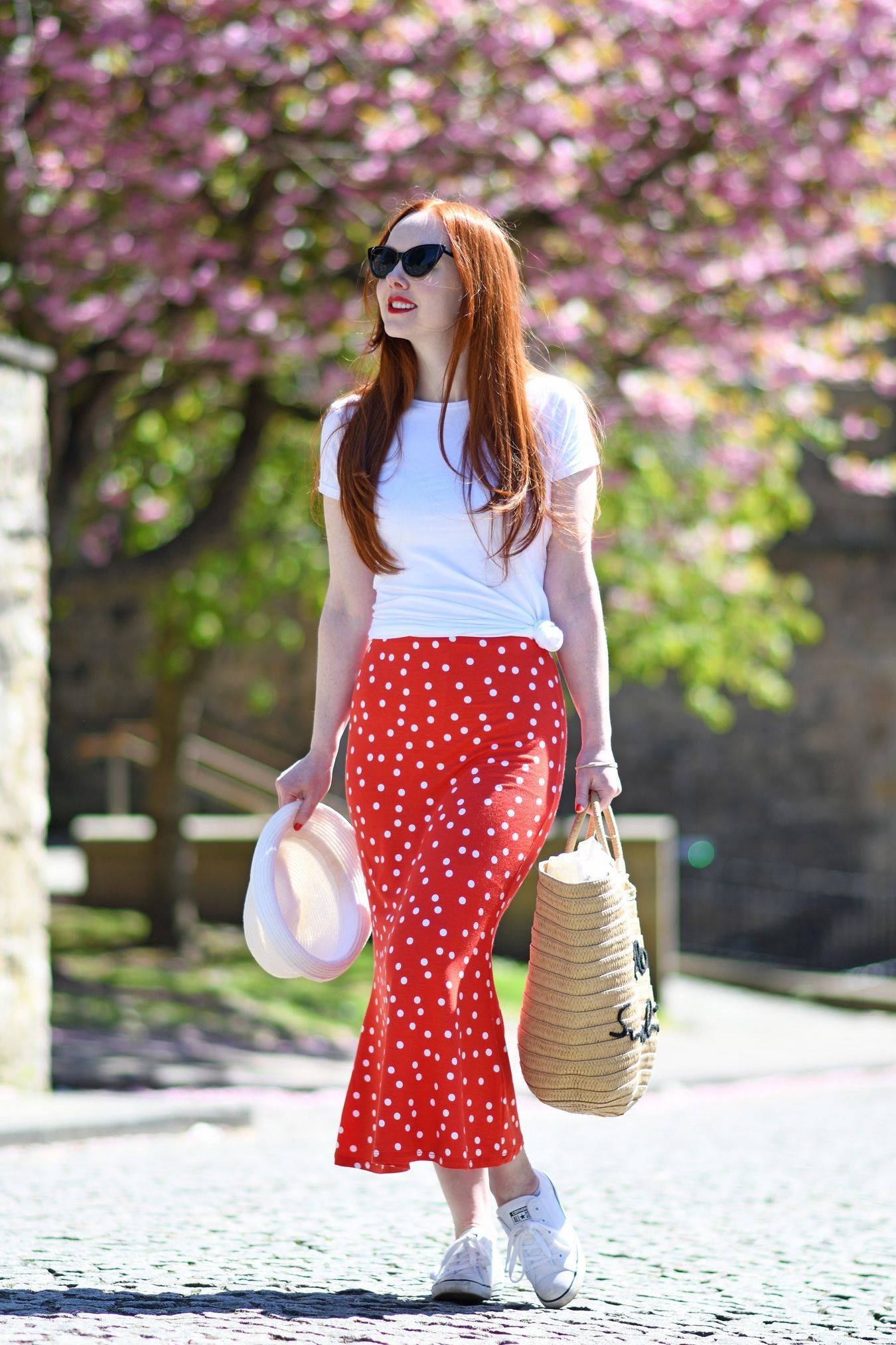 21 Red Polka Dot Skirt Outfits Image