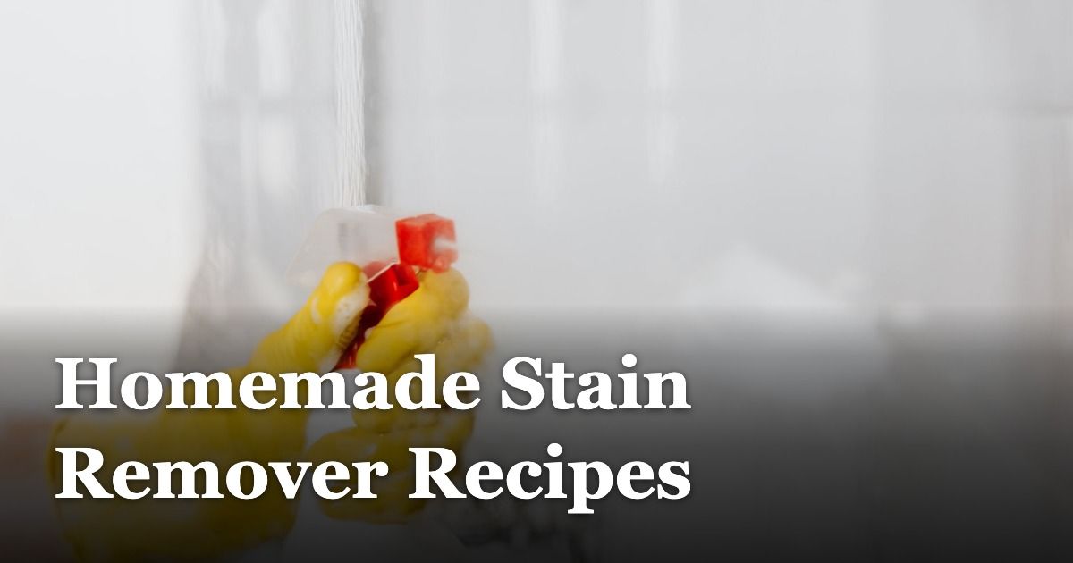 Homemade Stain Remover Recipes