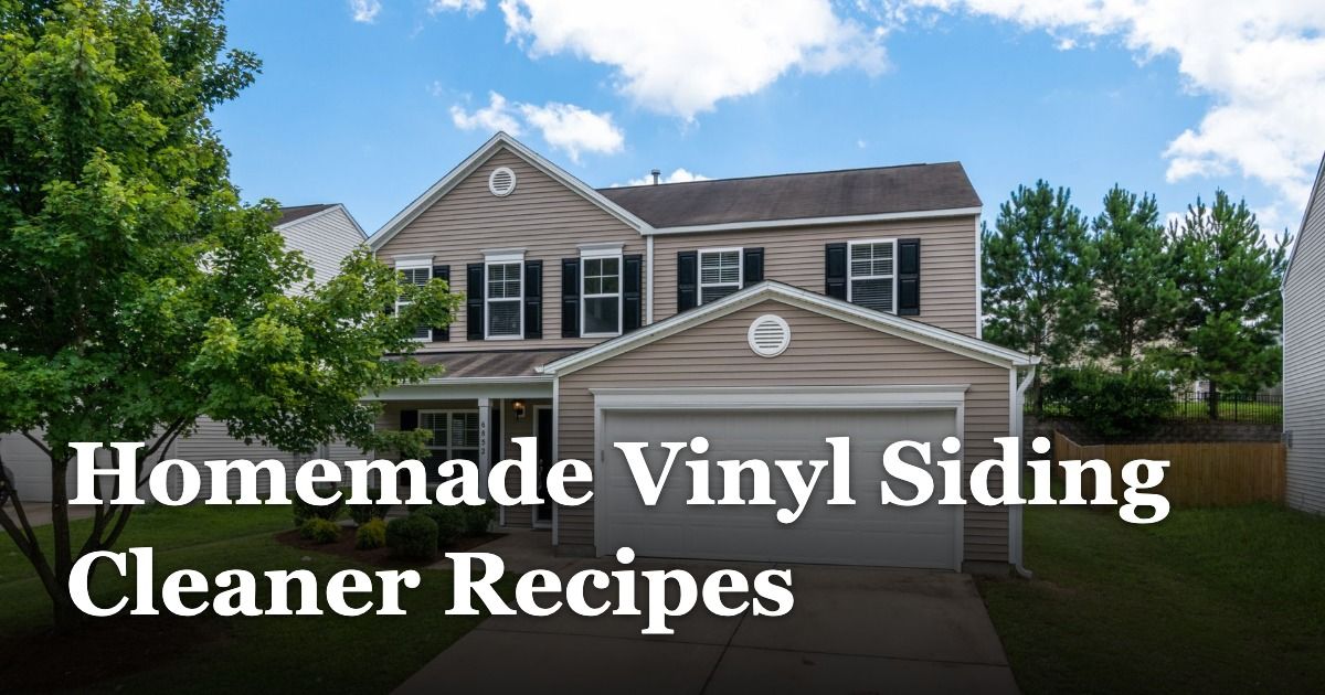 Homemade Vinyl Siding Cleaner Recipes