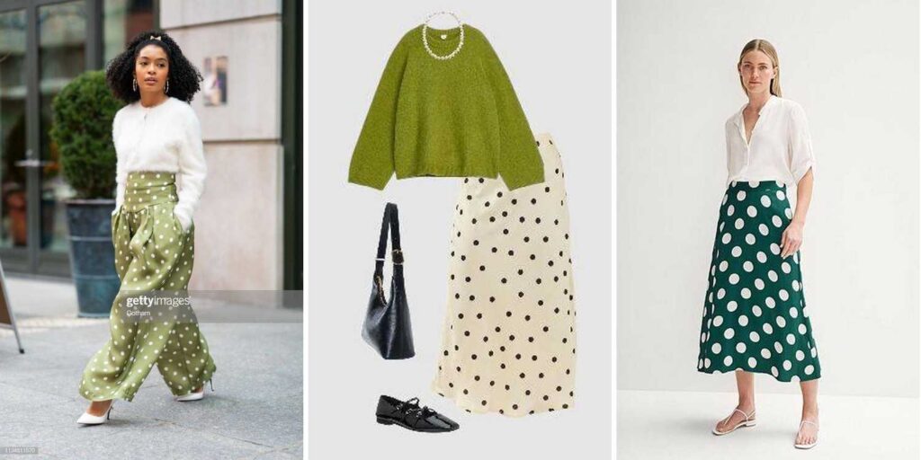 28 Green Polka Dot Skirt Outfits