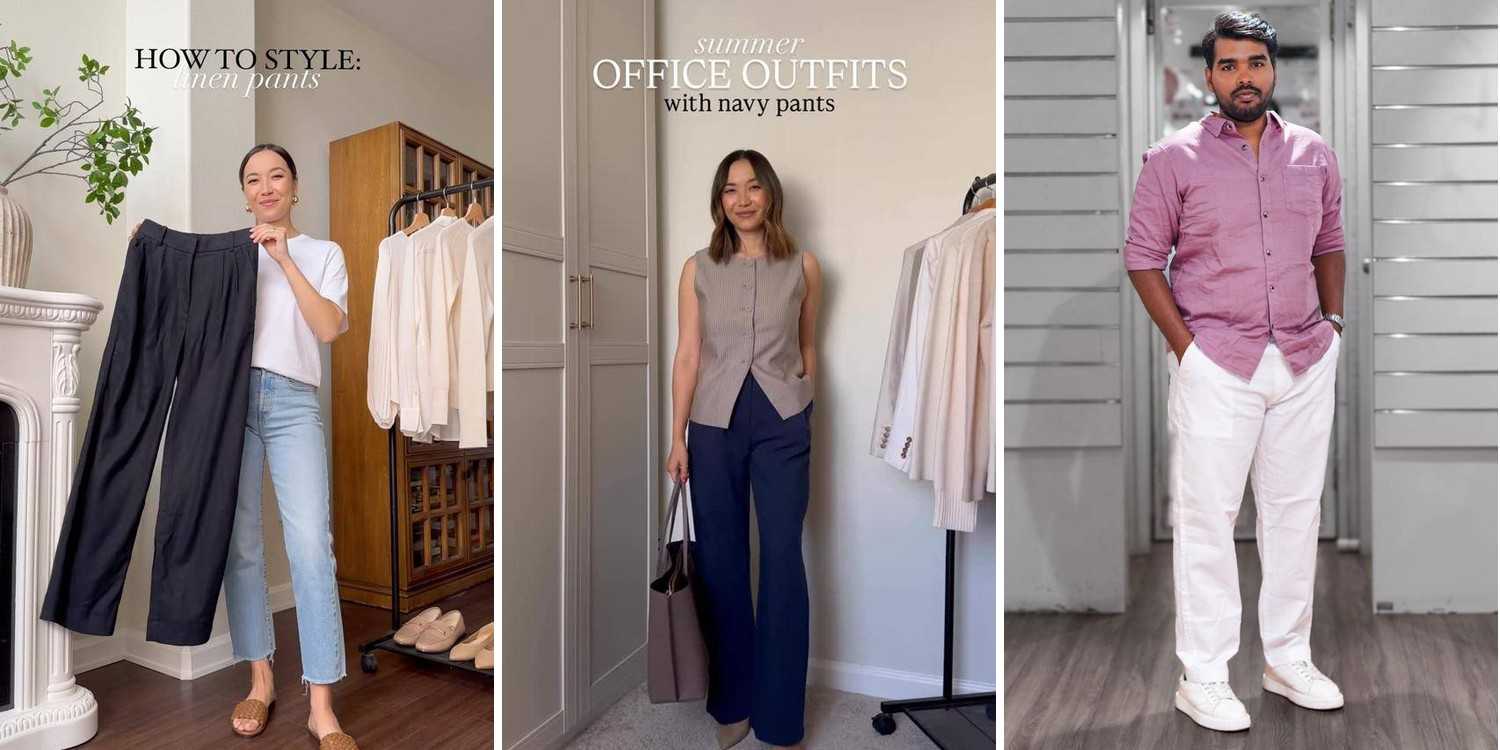 19 Navy Linen Pants Outfit Ideas