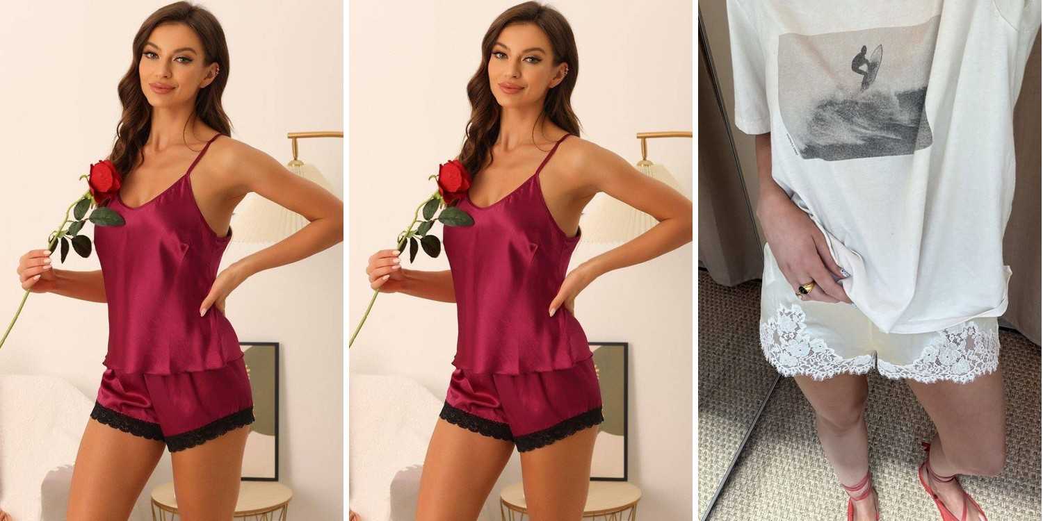 16 Red Lace Trim Shorts Outfits