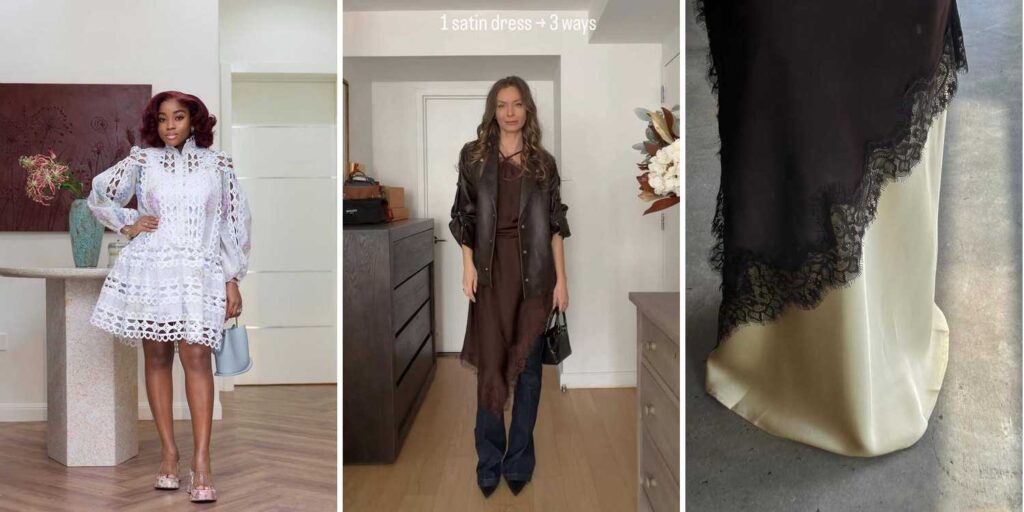 23 Satin Lace Dress Outfits Ideas
