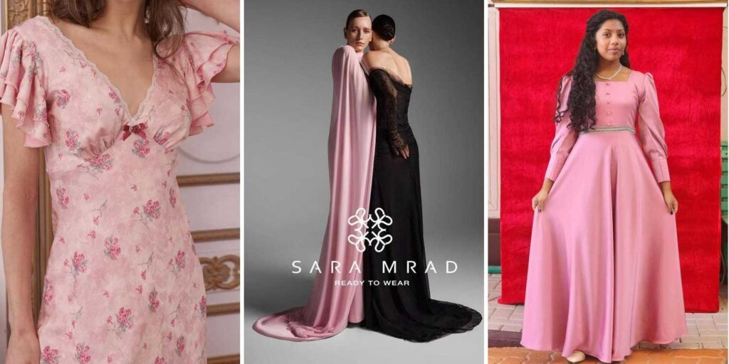 22 Satin Lace Pink Dress Outfits