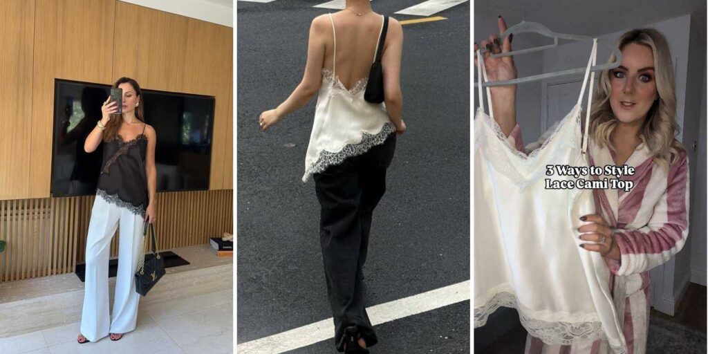 23 Satin Lace Top Outfits Ideas