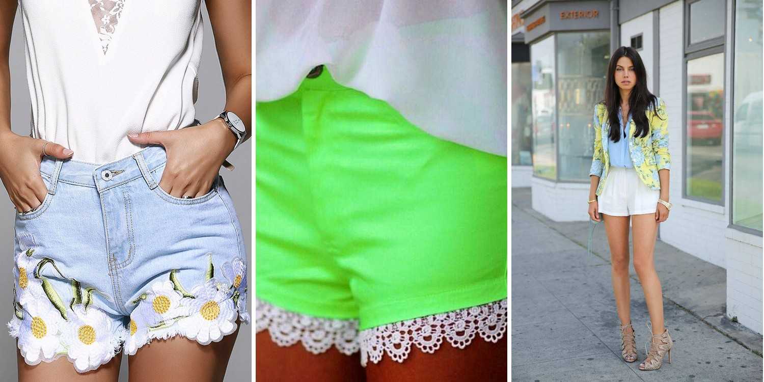 15 Yellow Lace Trim Shorts Outfits